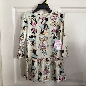 Disney Cream 3/4 Sleeve Casual dress